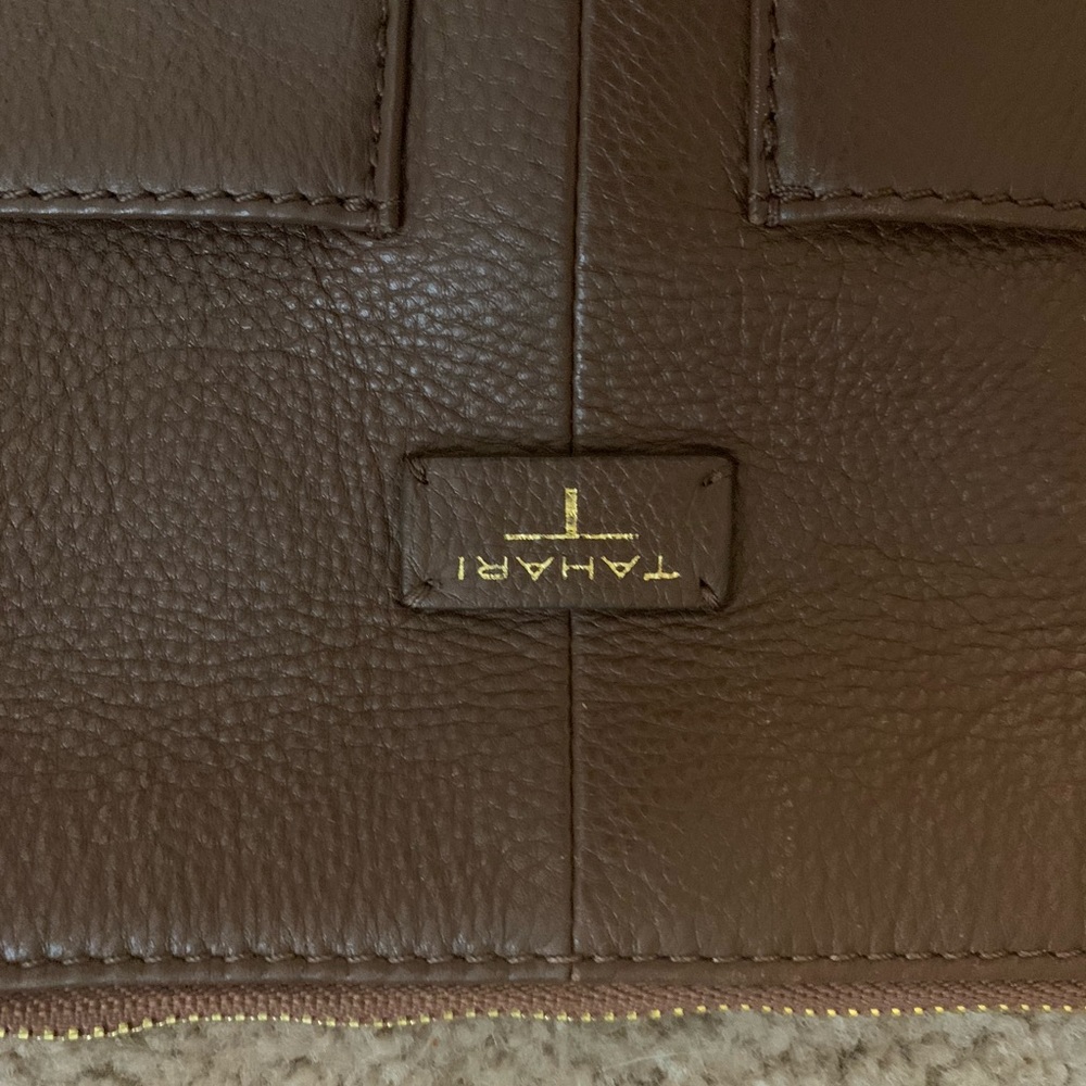 Tahari Brown leather hobo bag